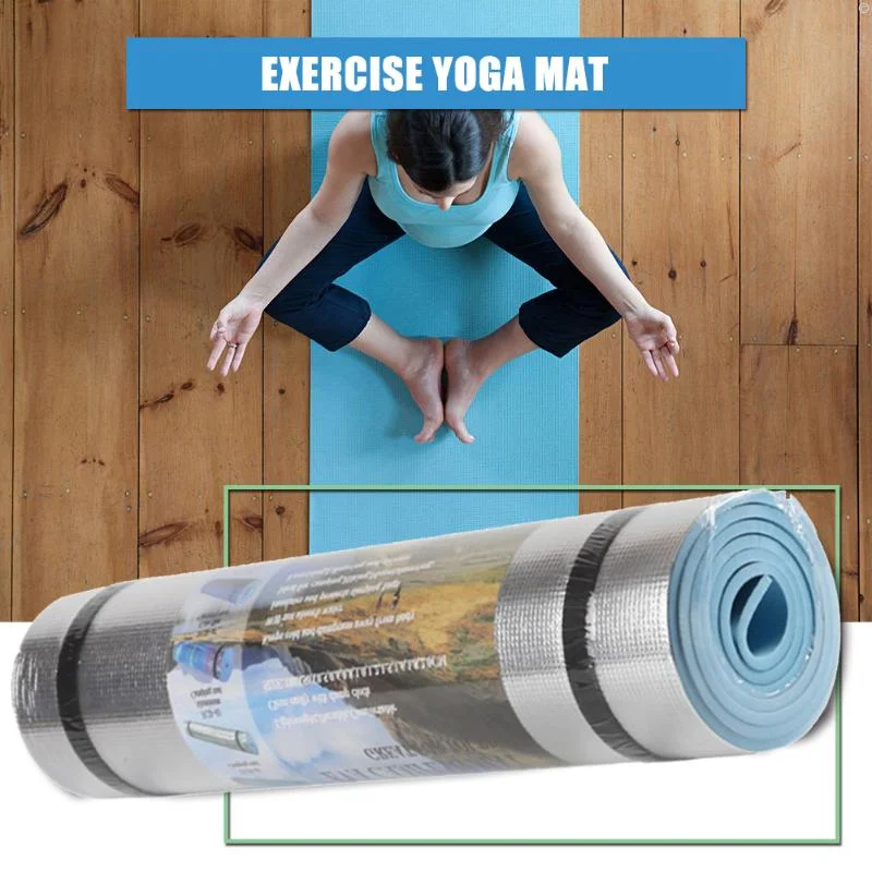 71x20 inch Thick EVA Yoga Mat 6mm Moisture-proof Multifunctional Lightweight Aluminum Outdoor Camping Picnic Mat