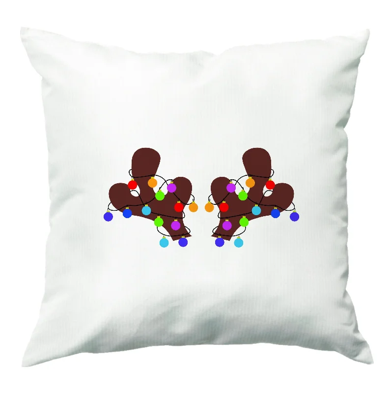 Reindeer Lights - Christmas Cushion