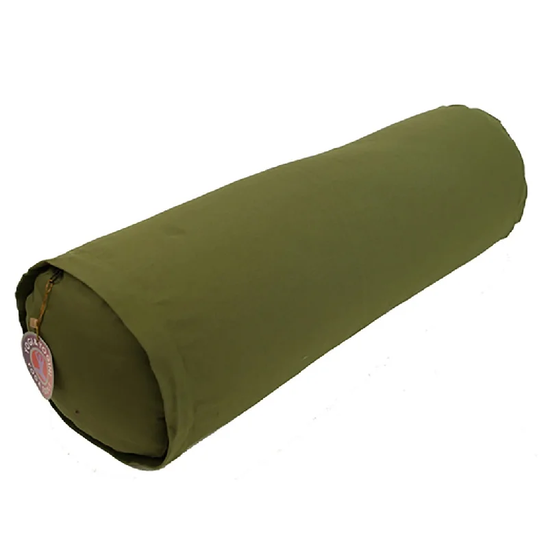 Round yoga bolster green