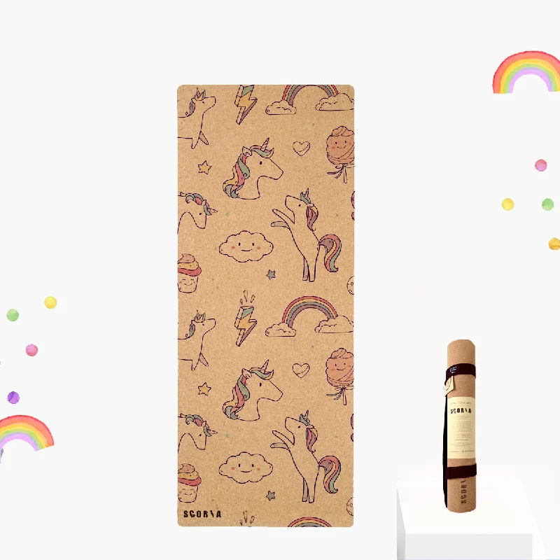 Kids Unicorn Play & Cork Yoga Mat