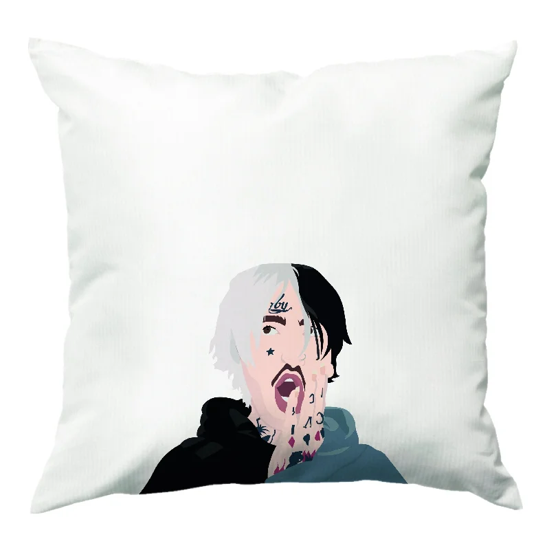 Black And White Hair - Peep Cushion