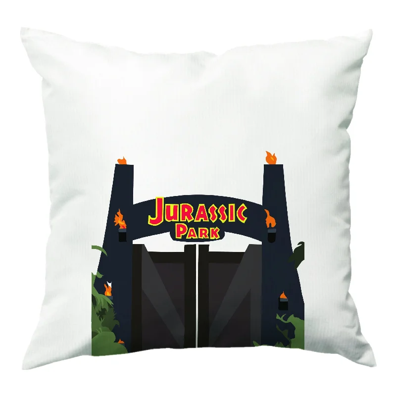 The gate - Dinosaur Park Cushion