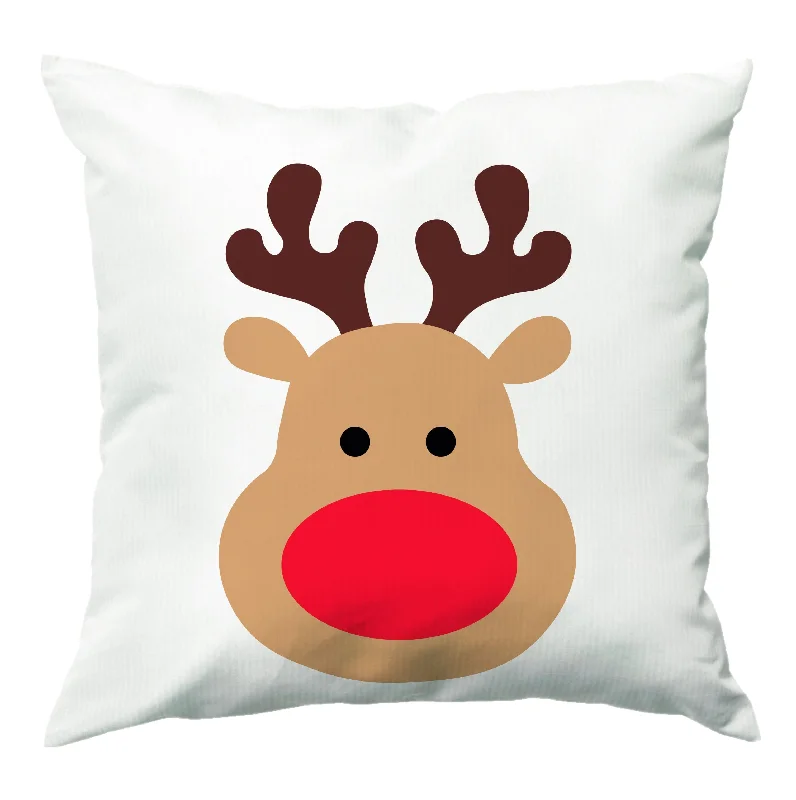 Rudolph Face - Christmas Cushion