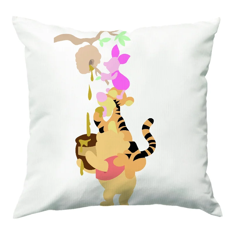 Bouncing Tiger , Piglet , Yellow Bear Cushion