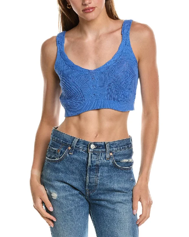 27 Miles Malibu Cable Knit Bra Top