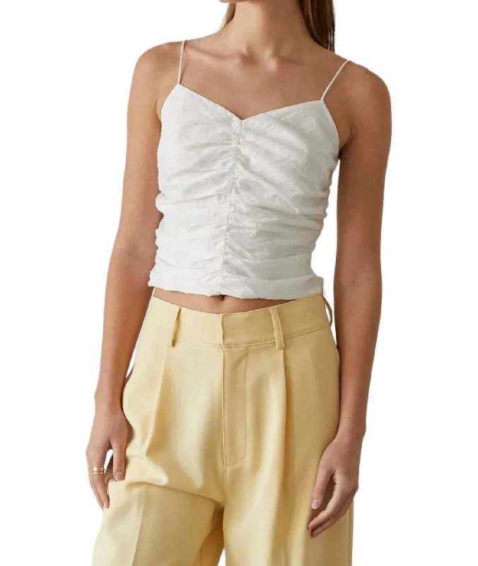 Alice Sheer Tank Top In Ivory