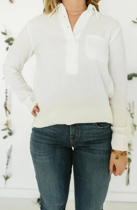 All Buttoned Up Collared Shirt In White