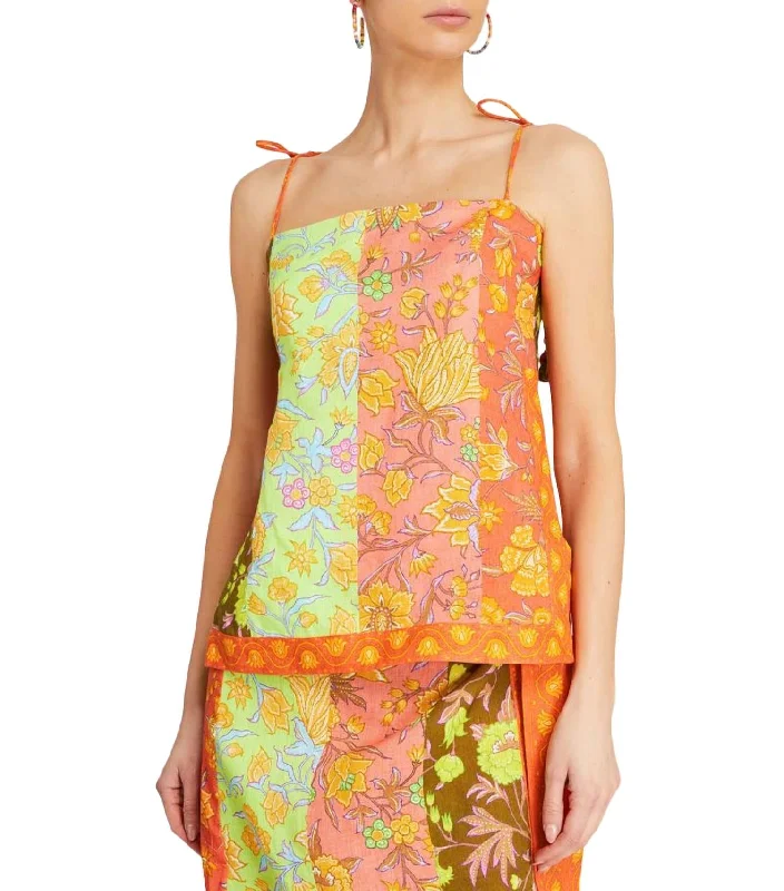 Alvita Cami Top In Melon Patchwork