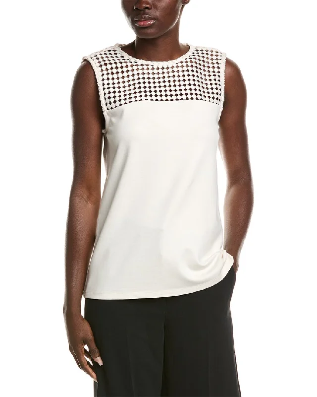 Anne Klein Lace Yoke Tank