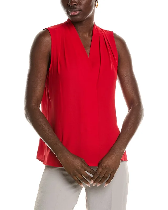 Anne Klein Pleated Shoulder Blouse