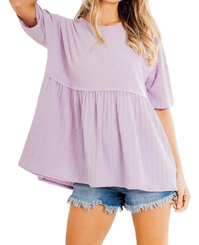 Babydoll Top In Lavender