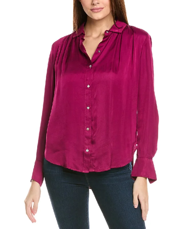 Bella Dahl Pleated Button Down Shirt