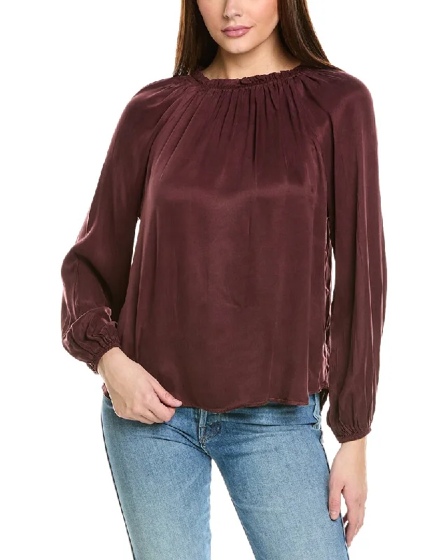 Bella Dahl Raglan Sleeve Shirred Neck Top