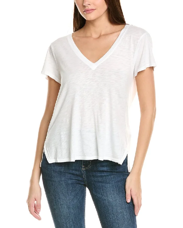 Bella Dahl Side Slit V-Neck T-Shirt