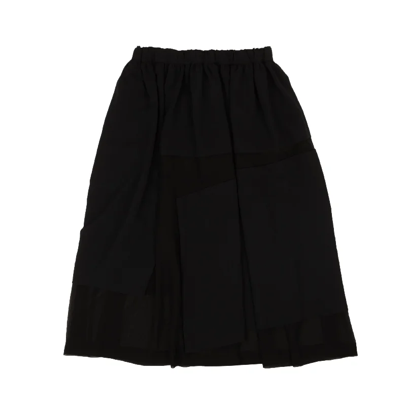 Black Raglan Midi Skirt