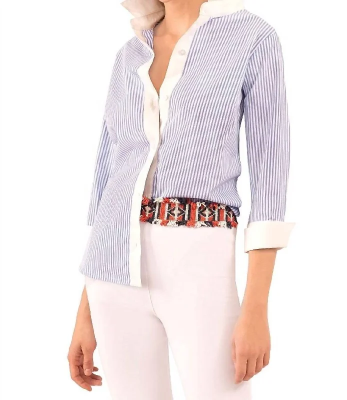 Boyfriend Shirt In Periwinkle