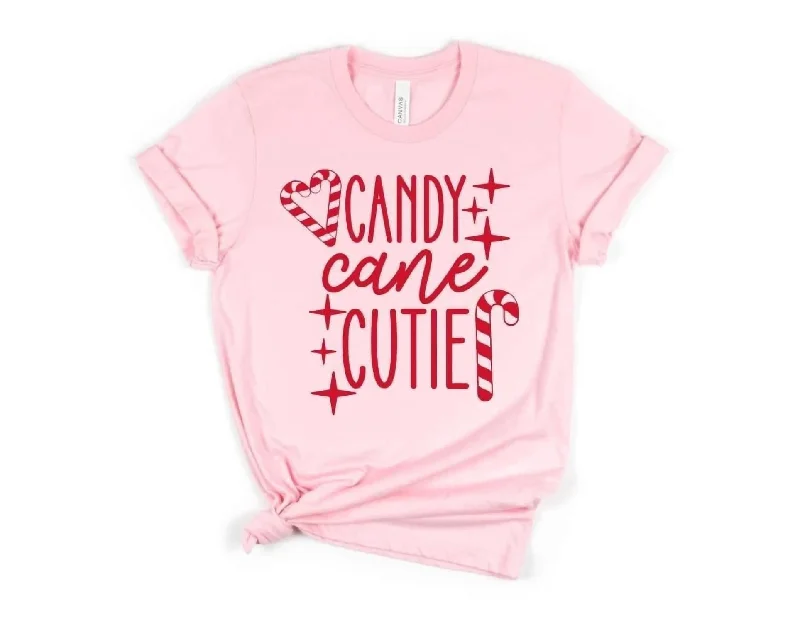 Candy Cane Cutie Tee In Pink