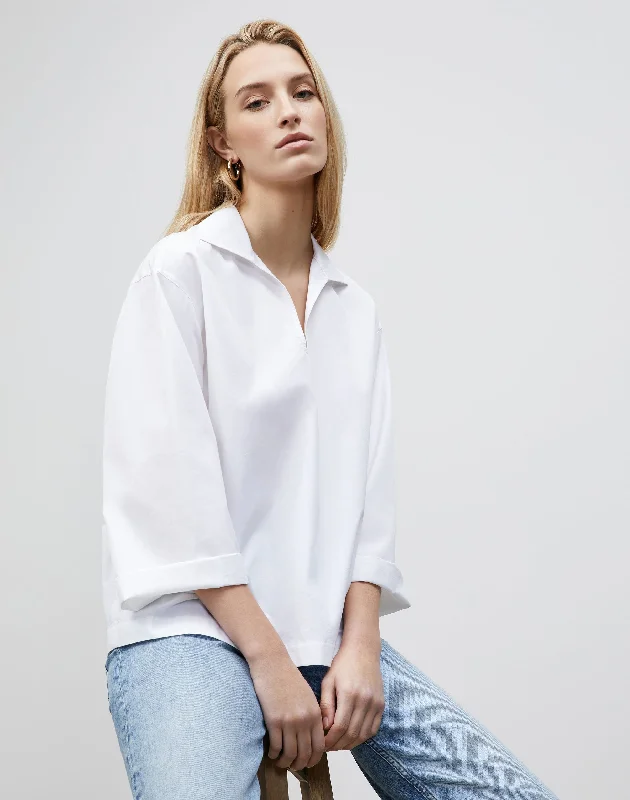 Classic Stretch Cotton Popover Shirt