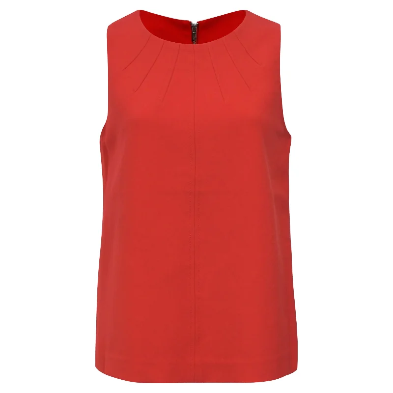 Diane Von Furstenberg Sleeveless Top in Red Polyester