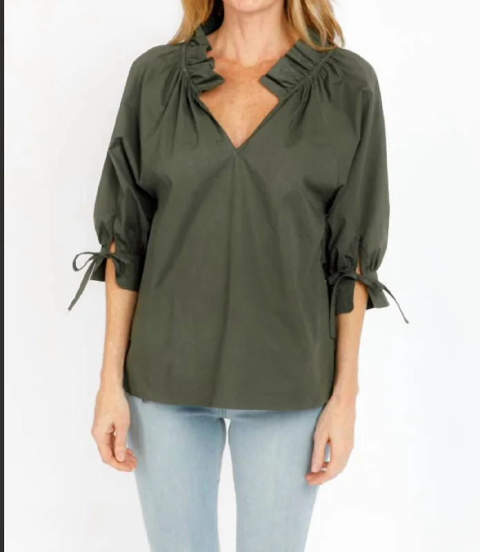 Eloise Blouse In Military