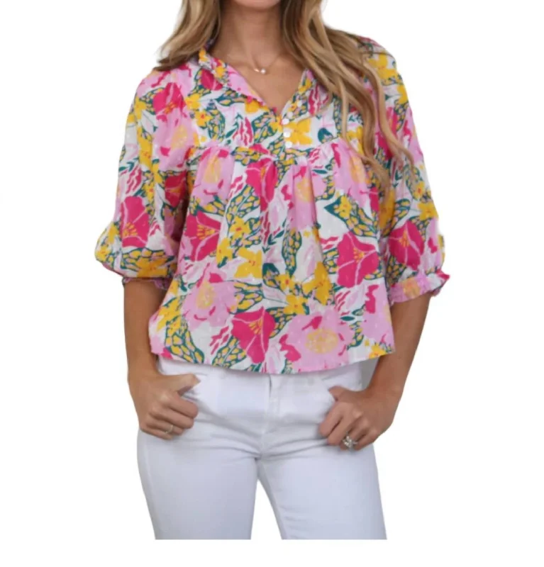 Flora Blouse In Multi Color