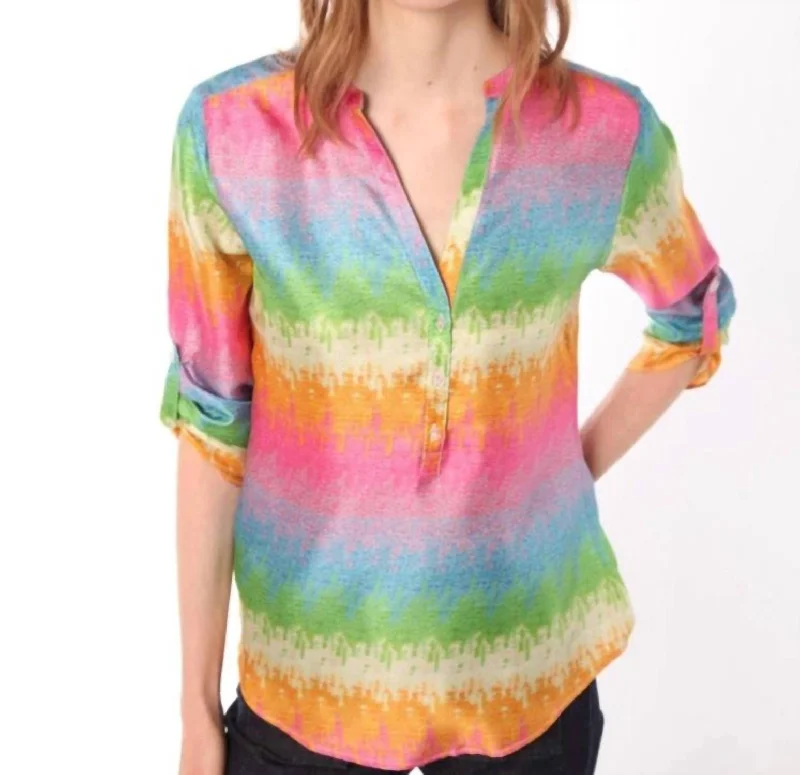 Francina Silk Blouse In Multicolor