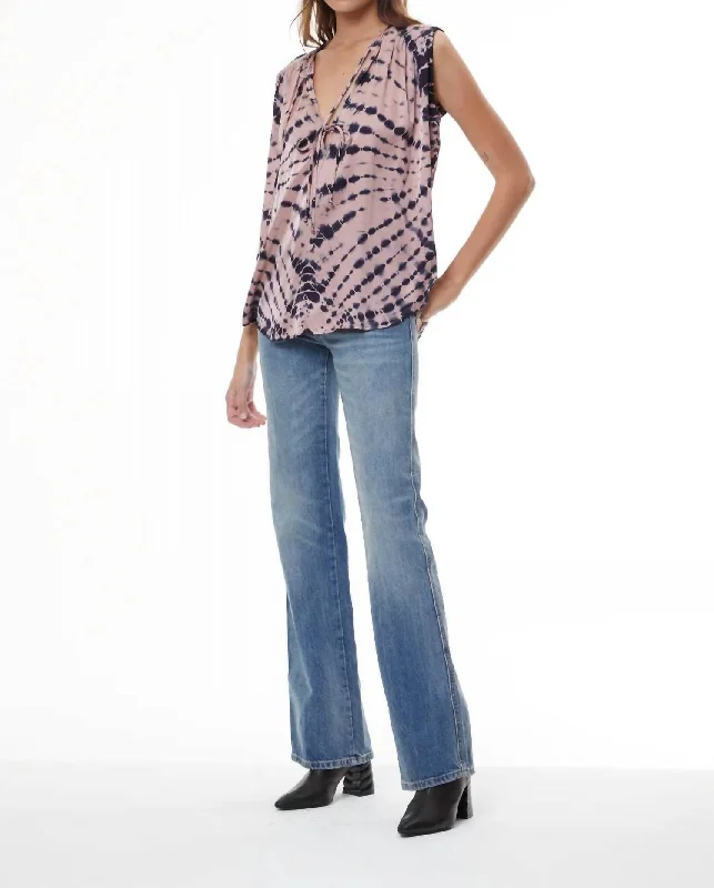 Gabriella Top In Adobe Rose Tiger Eye Wash