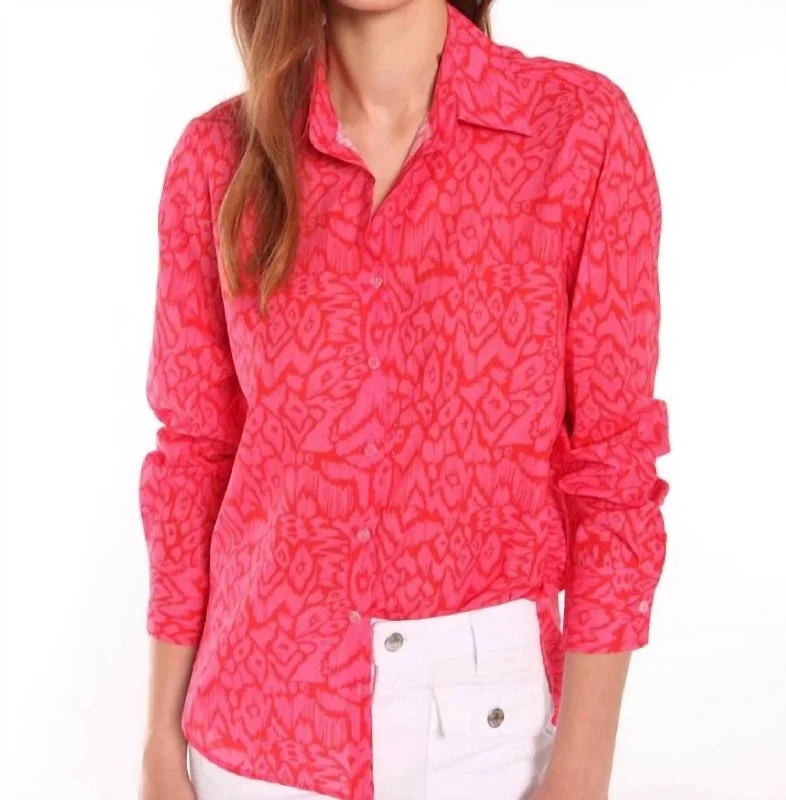 Gaby Long Sleeve Blouse In Pink