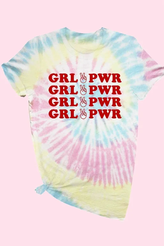 Graphic Tee - Girl Power In Tie Dye Multi