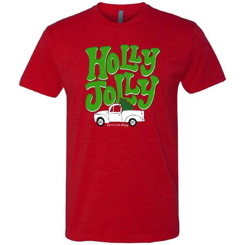 Holly Jolly Tee In Red