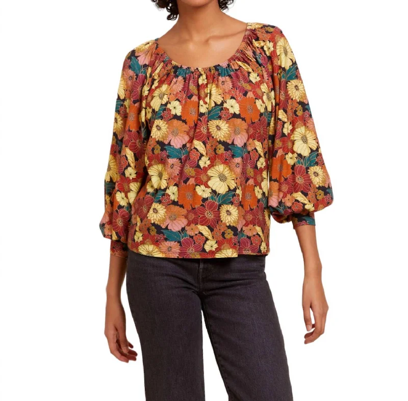 Hope Fancy Long Sleeve Off Shoulder Top In Kimono