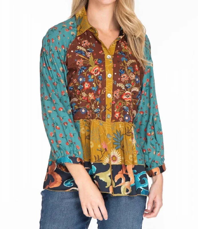 I Said Softly Tunic In Multi  Floral