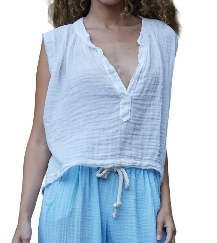 Idyllwild Sleeveless Top In White