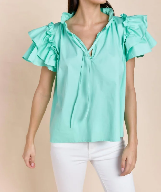 Kata Blouse In Tiffany