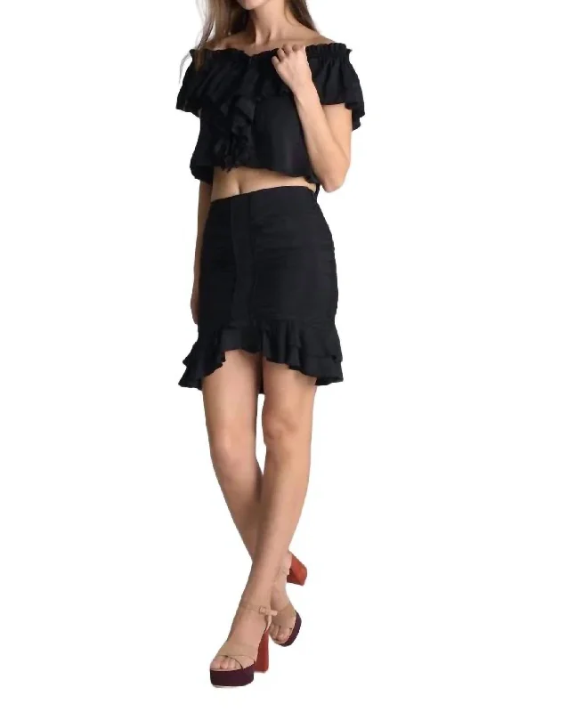 Kiki Crop Top In Black