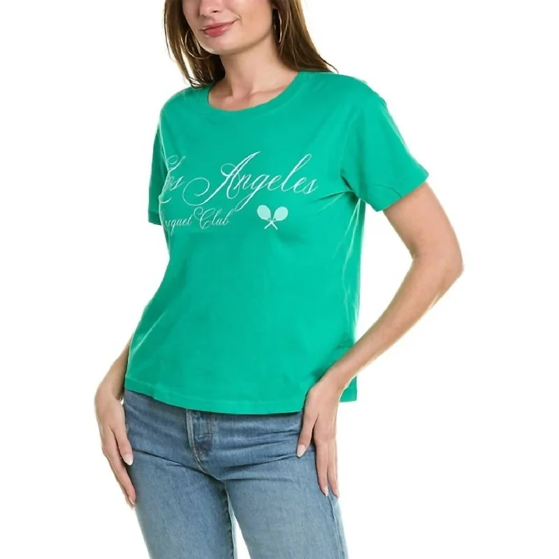 La Racquet Club Tee In Emerald