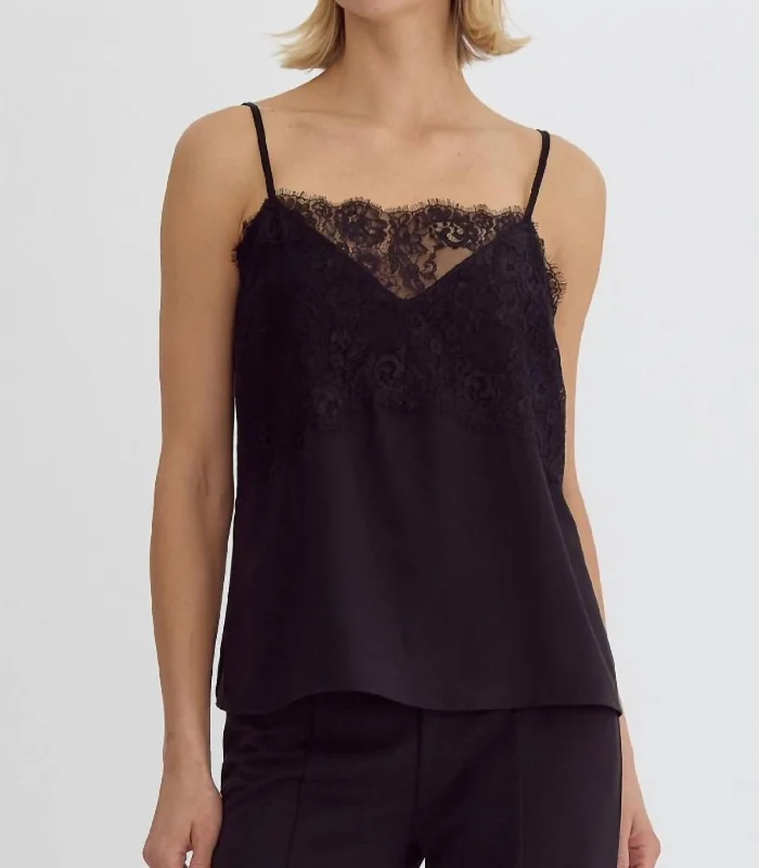 Lace Cami In Black