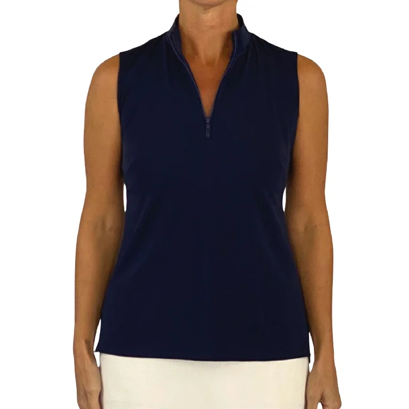 Lenox Sleeveless Top In Deep Navy