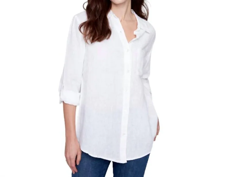 Linen Shirt In White