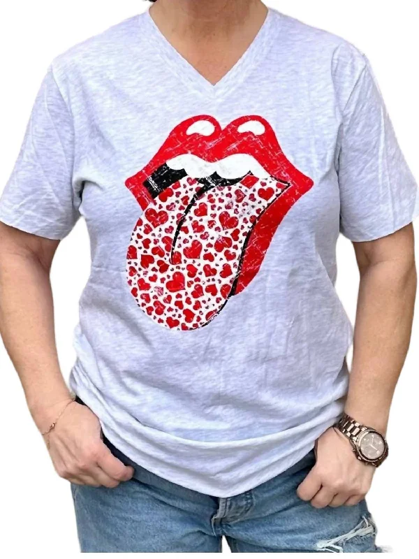 Lover Lips Tee In White