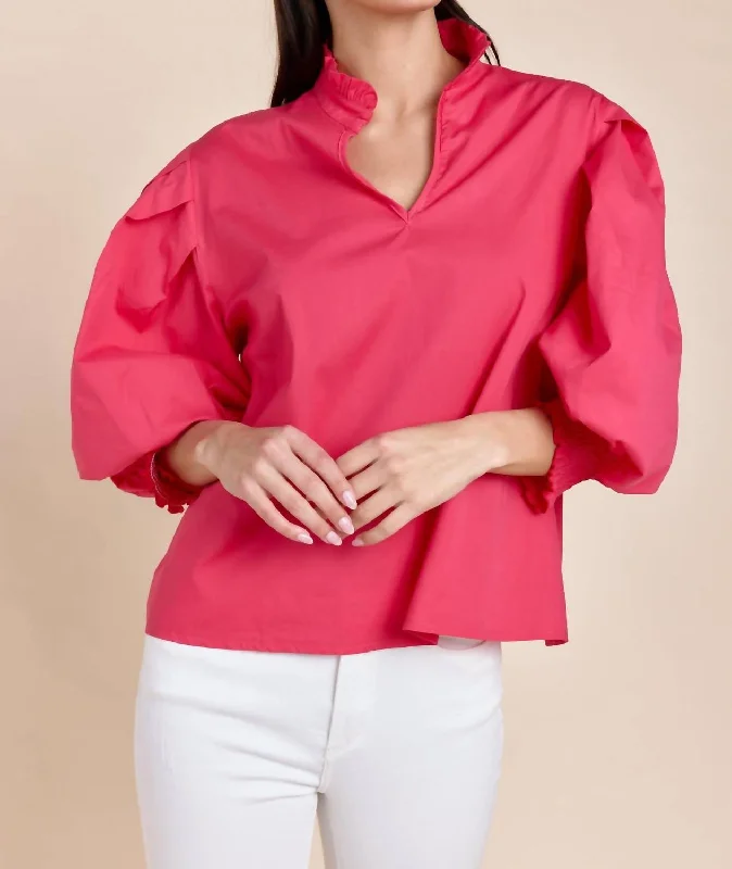 Mara Blouse In Strawberry