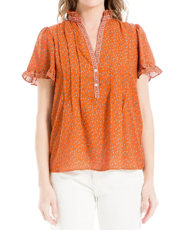 Max Studio Pintuck Blouse