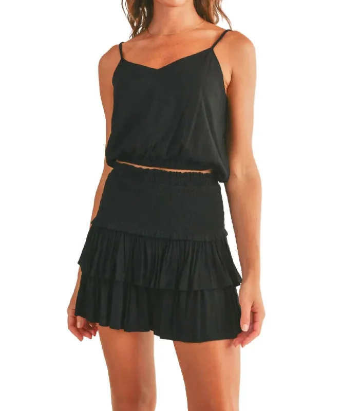 Maya Knit Camisole In Black