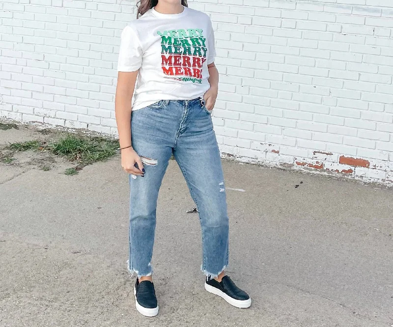 Merry Everything Tee In White