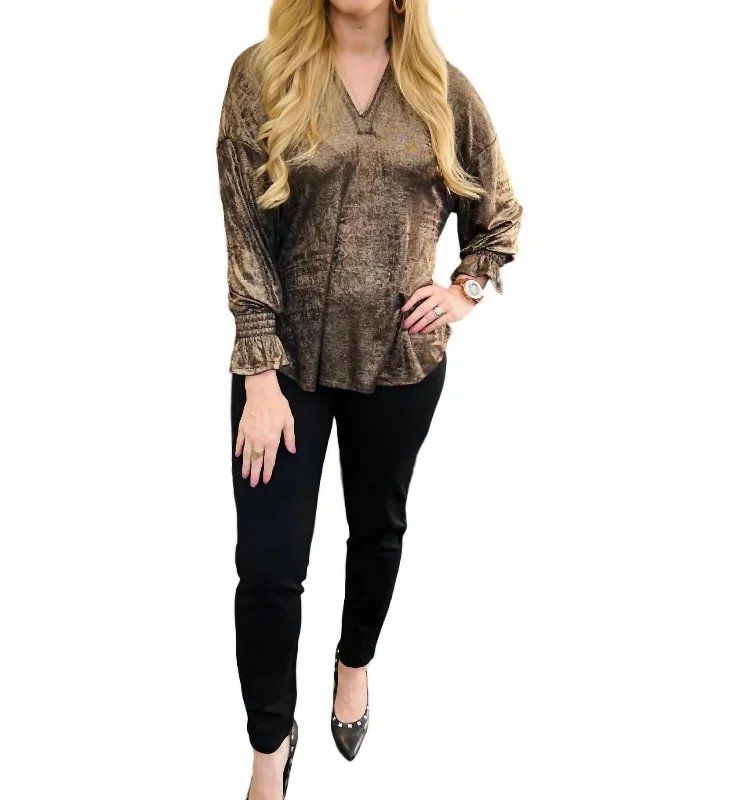 Metallic Night Blouse In Bronze