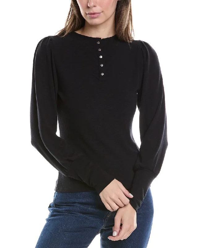 Michael Stars Fonda Puff Sleeve Top