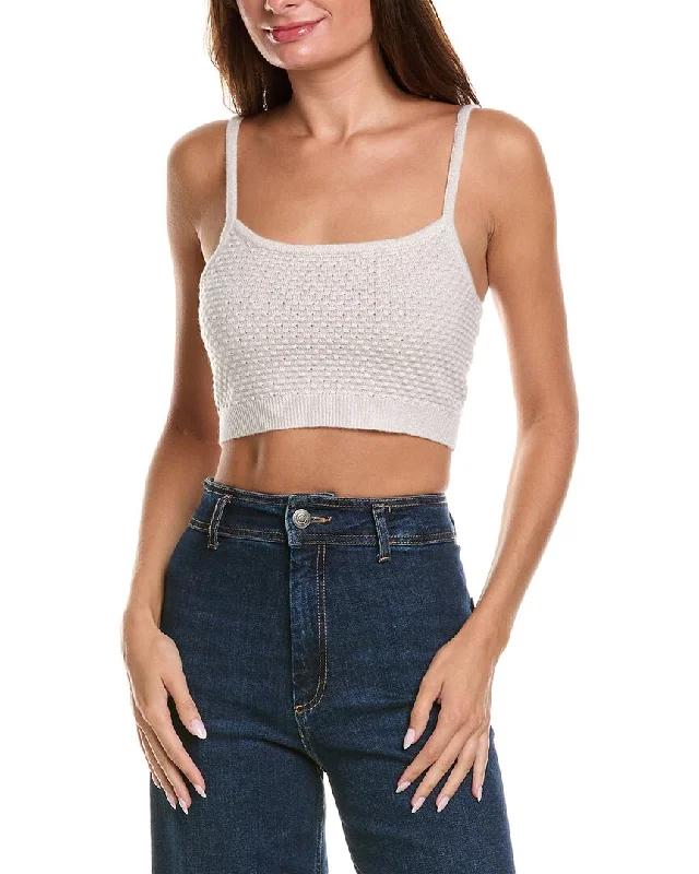 Minnie Rose Textured Cashmere-Blend Bralette