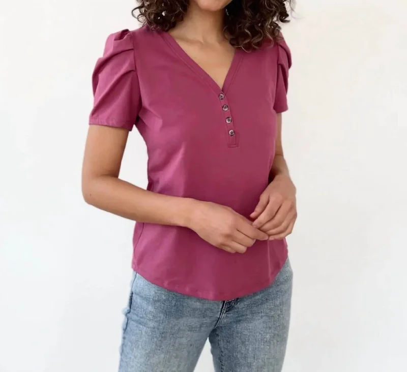 Monet Top In Mauve Berry