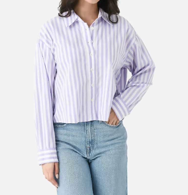 Morgan Shirt In Amethyst Stripe