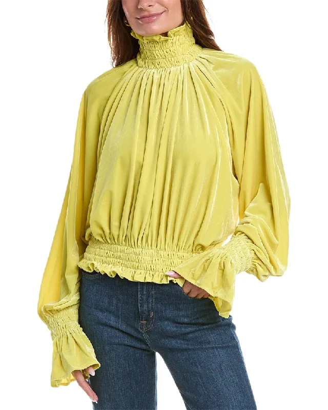 Norma Kamali Peasant Top